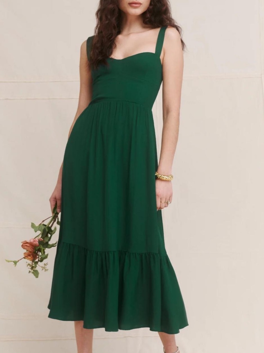 Reformation celestia sweetheart Midi Dress